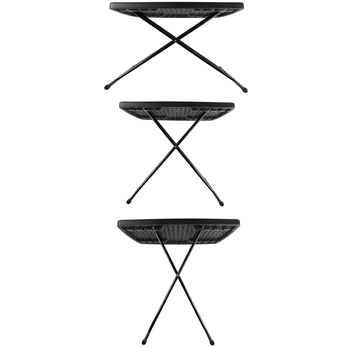 Set of 2 Black Folding Tables Z535