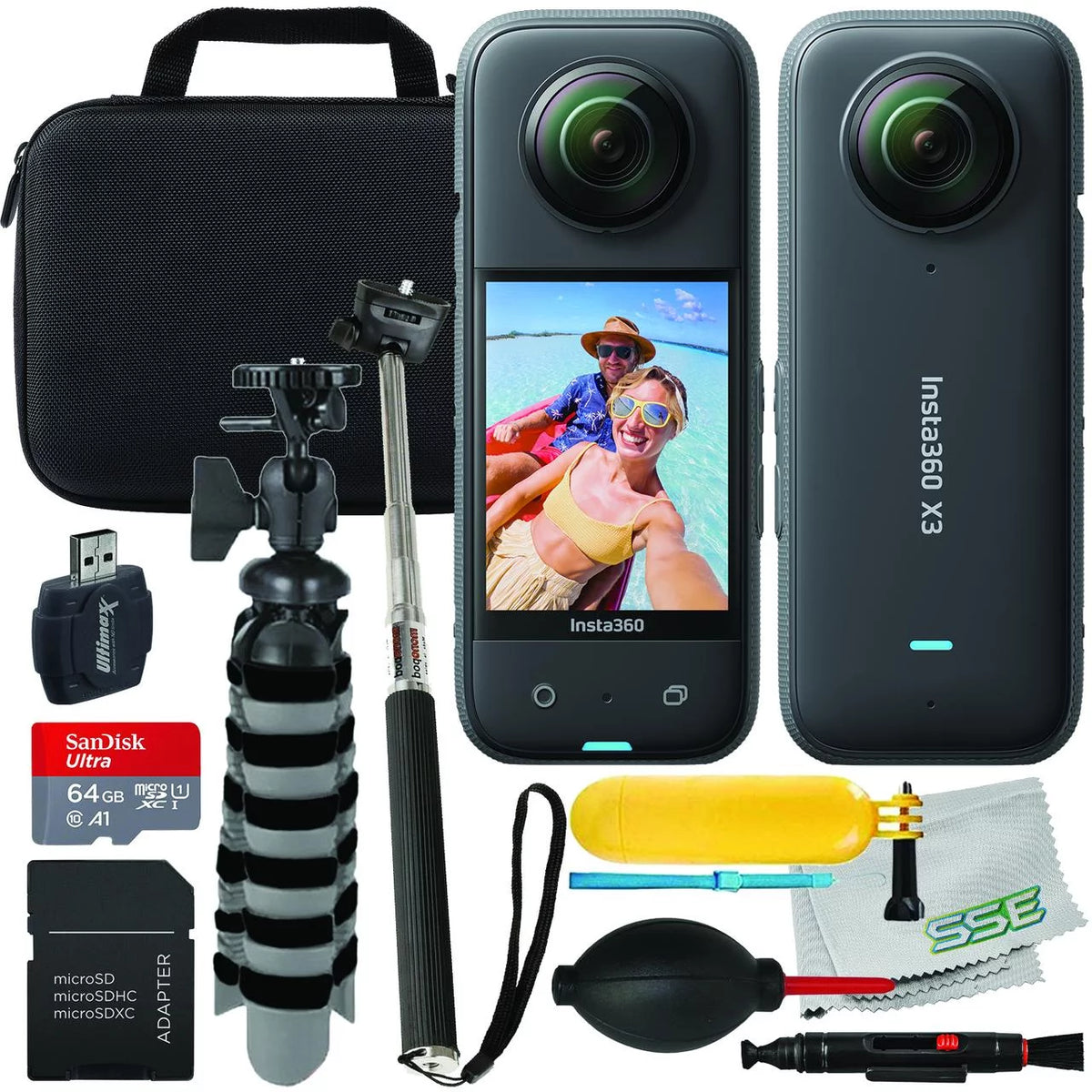 Insta360 ONE X3 Action Camera 14pc Bundle F103654