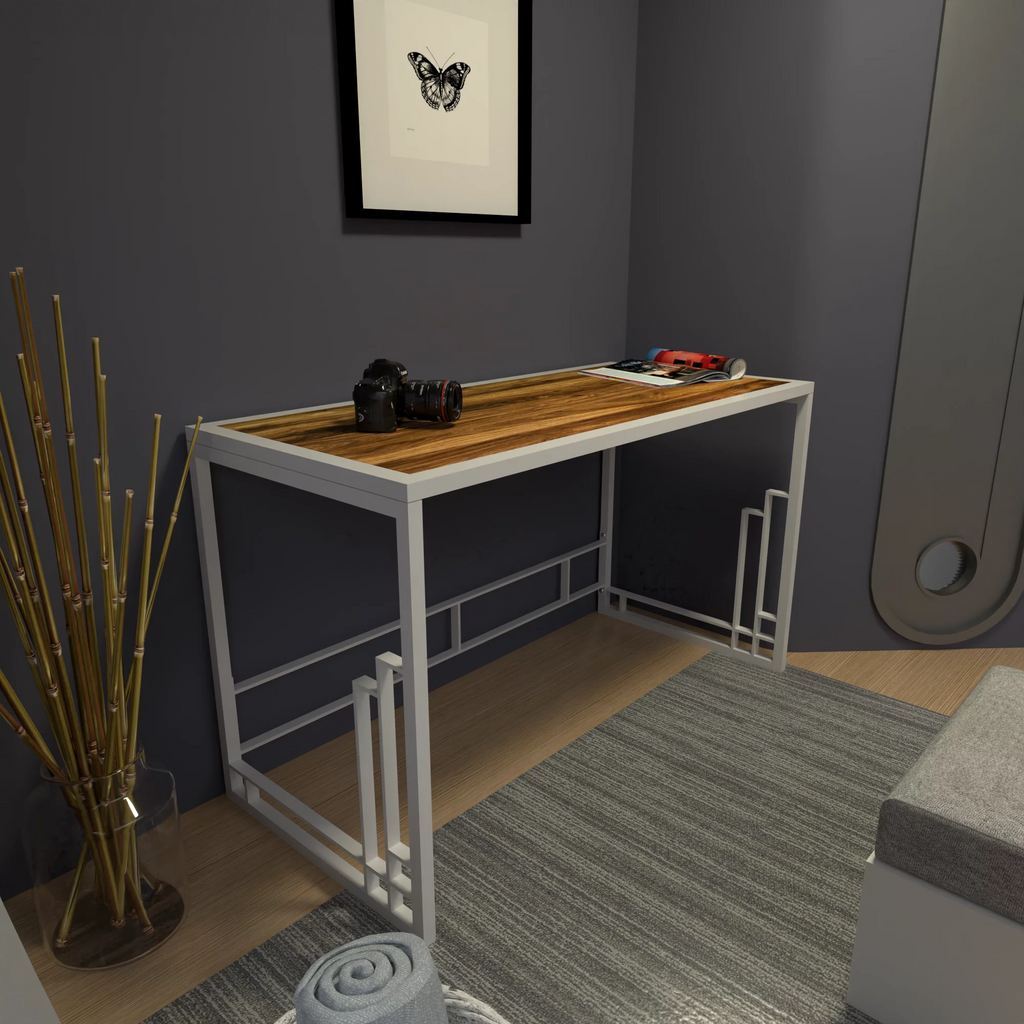 Writing and Computer Desk with Metal Supports P785129