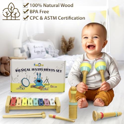 Wooden Musical Instruments Drum Set Q43838
