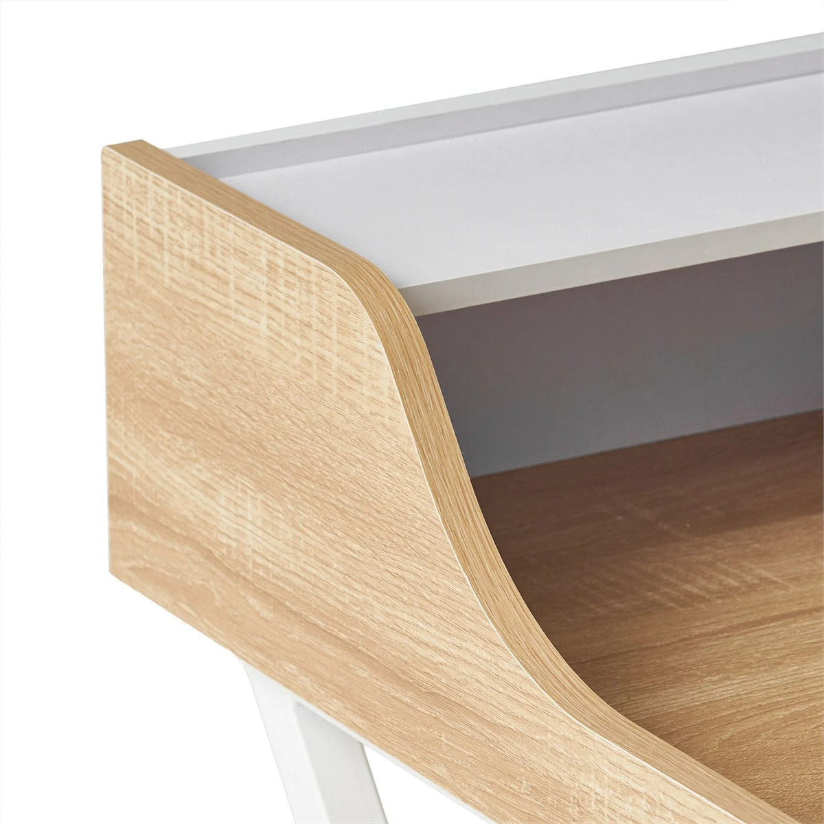Oak and White Computer Desk I5775