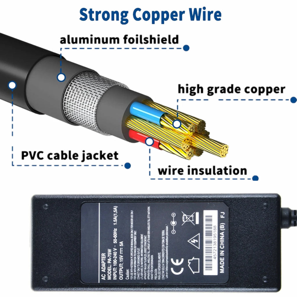 Compatible AC DC Adapter Switching Power Supply Cord Cable Charger I5896