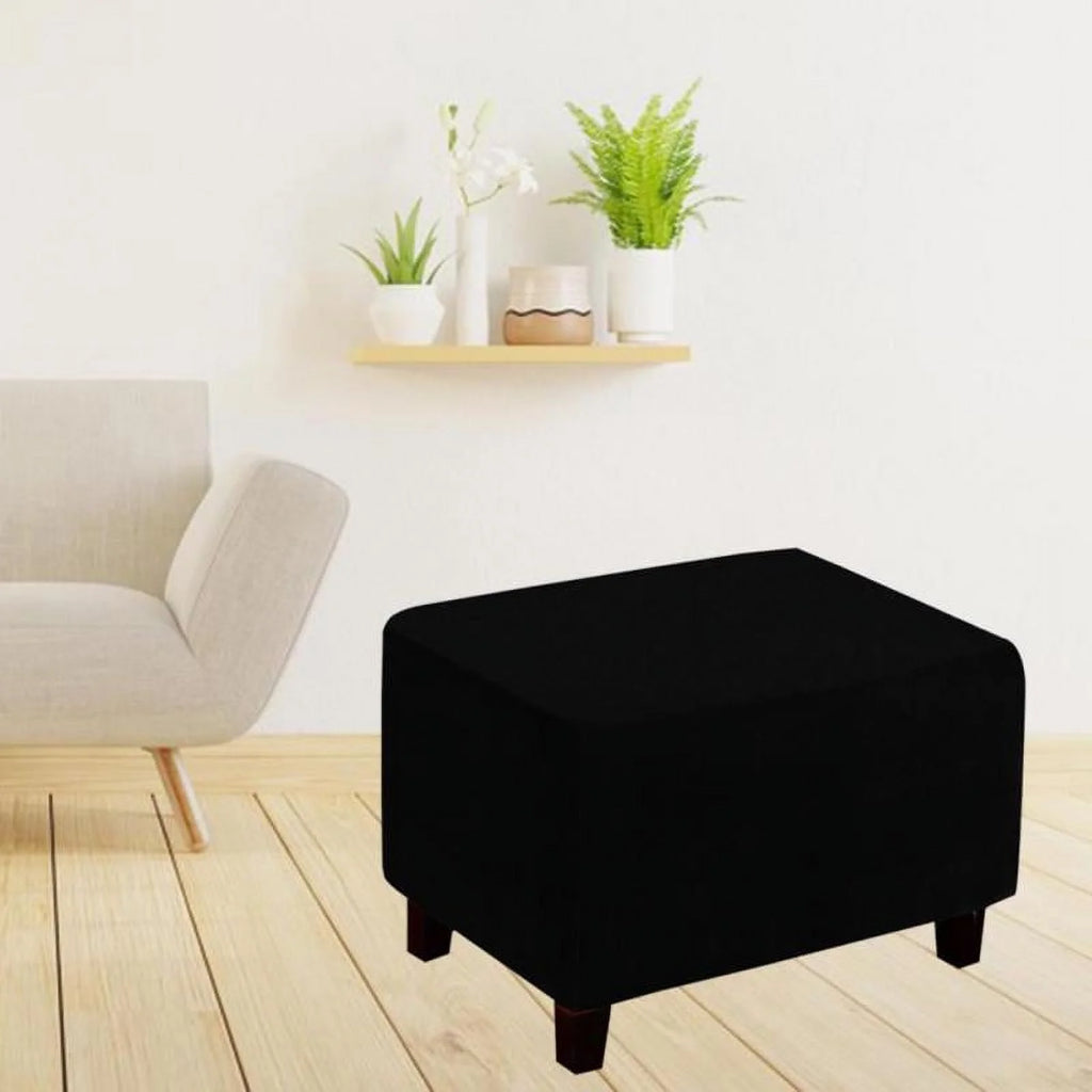 Black Rectangular Footrest V895