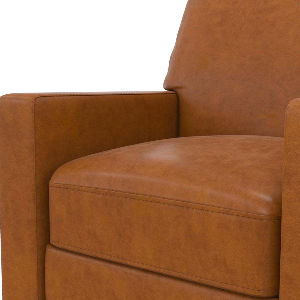 Camel Faux Leather Pushback Recliner P55326