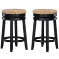 Black Wood Swivel Counter Stool Set of 2 G5247