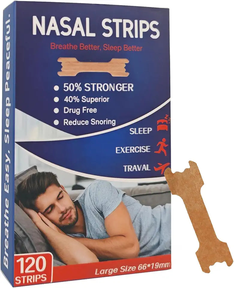 120 Count Extra Strength Tan Nasal Strips T9904