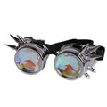 Steampunk Kaleidoscope Glasses Silver W714