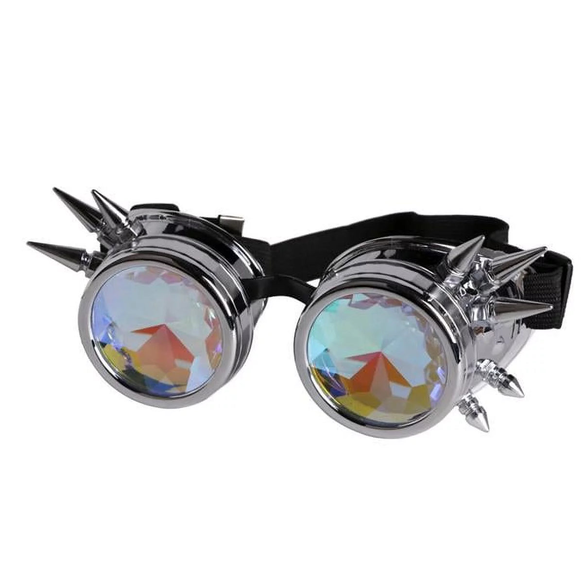 Steampunk Kaleidoscope Glasses Silver W714