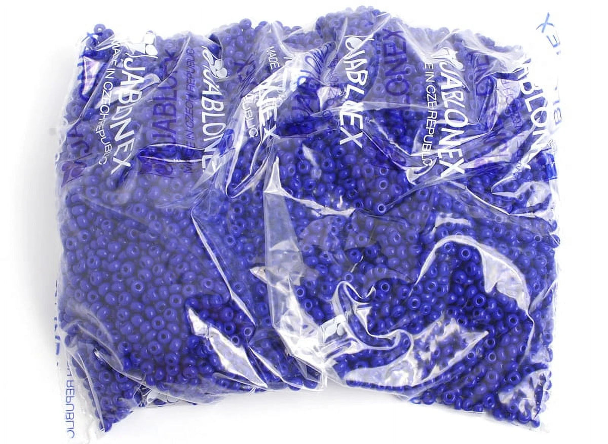 Czech Glass Seed Beads 6/0 Opaque Royal Blue J48715