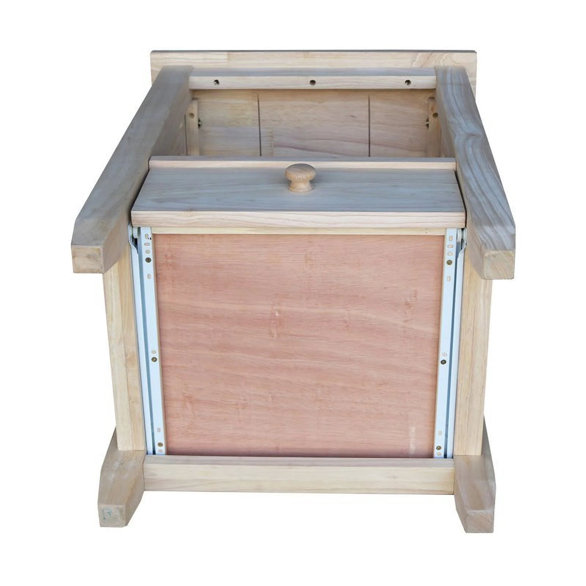 Solid Wood Unfinished End Table with Drawer D544162