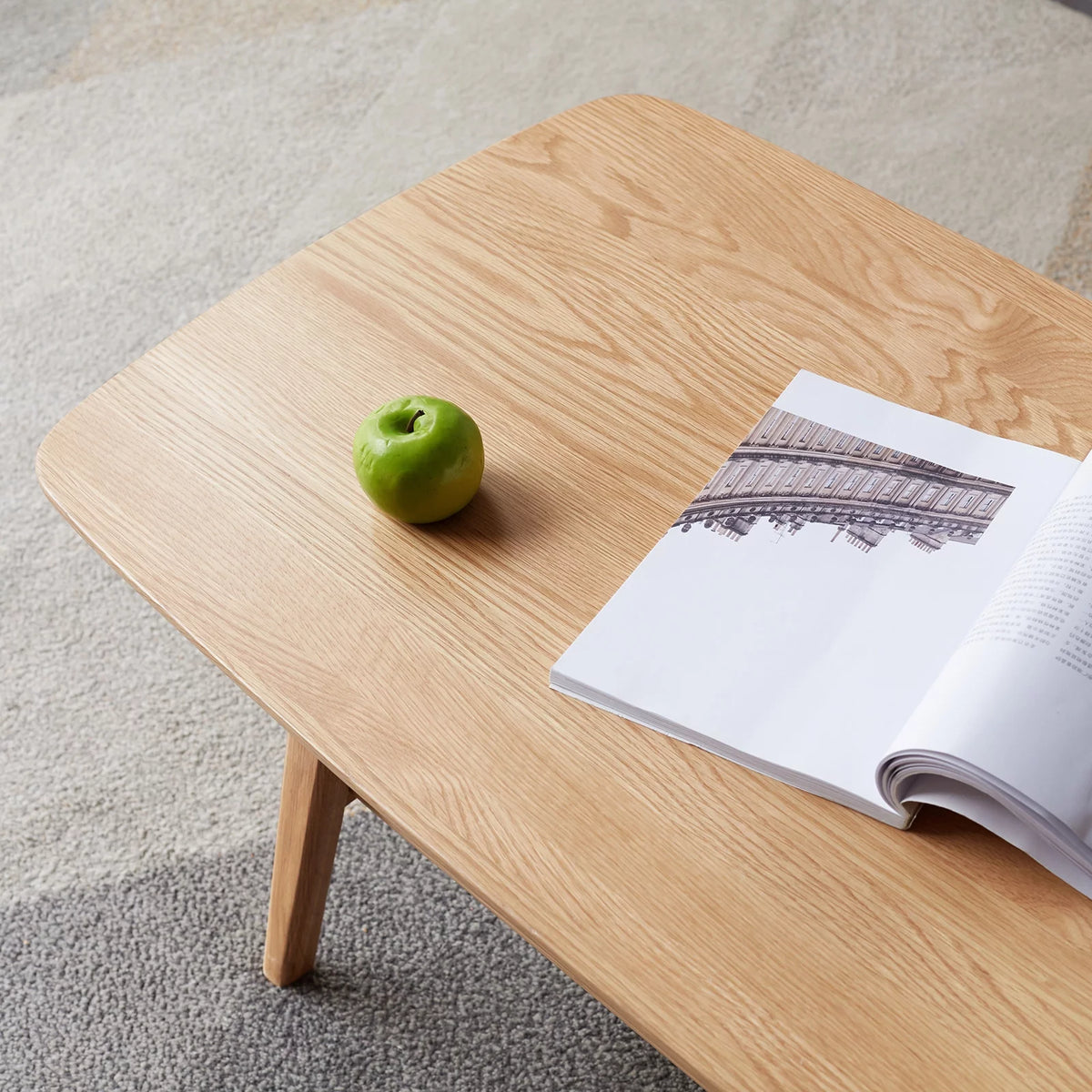 Wood Coffee Table with Storage Shelf N941