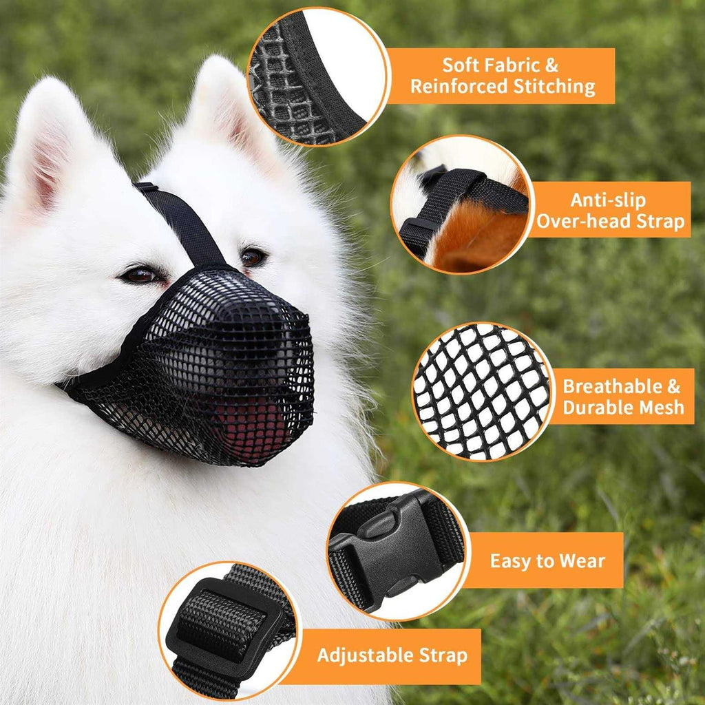 Soft Mesh Dog Muzzle with Adjustable Strap I99877