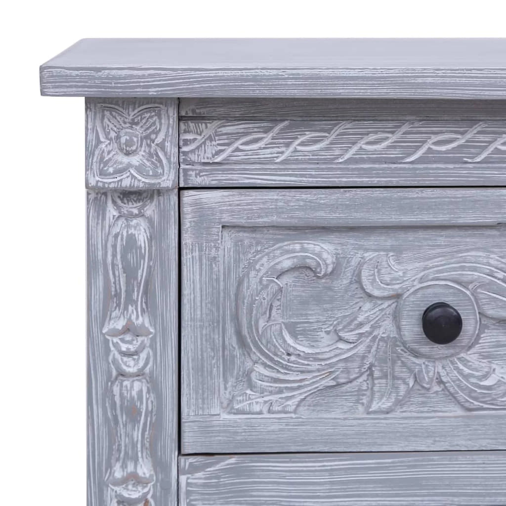 Mahogany Wood Storage Cabinet with 2 Drawers X502
