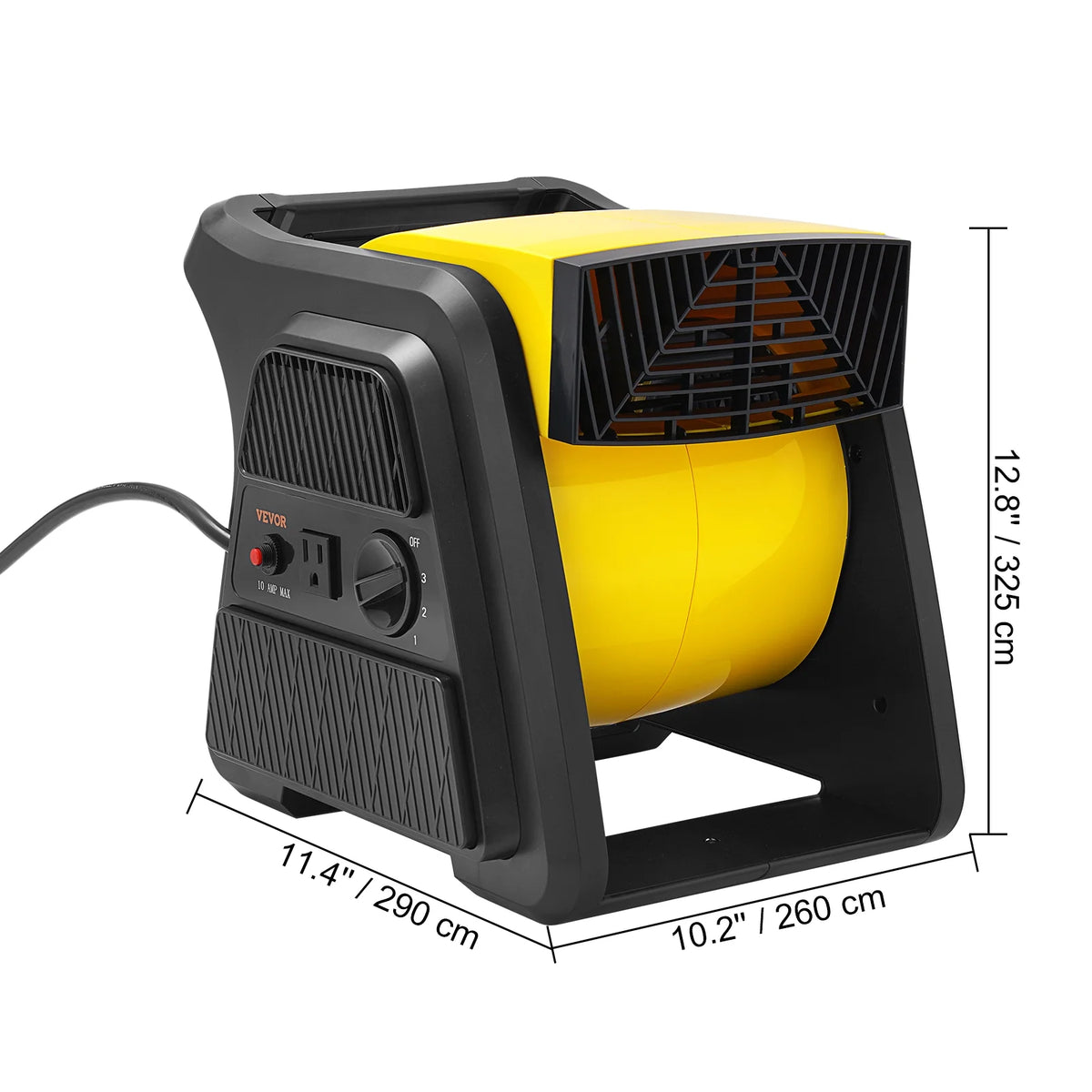 600 CFM 3-Speed Portable Floor Blower Fan T7526