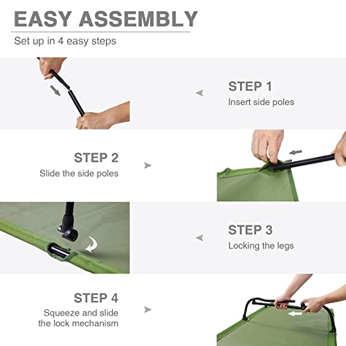 Folding Camping Cot with Carry Bag E577542