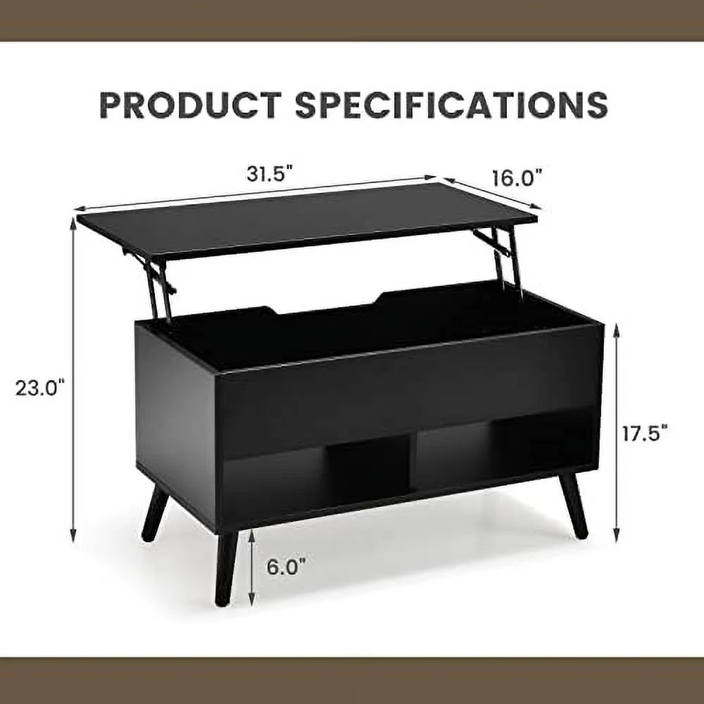 Lift Top Coffee Table with Hidden Compartment H6498