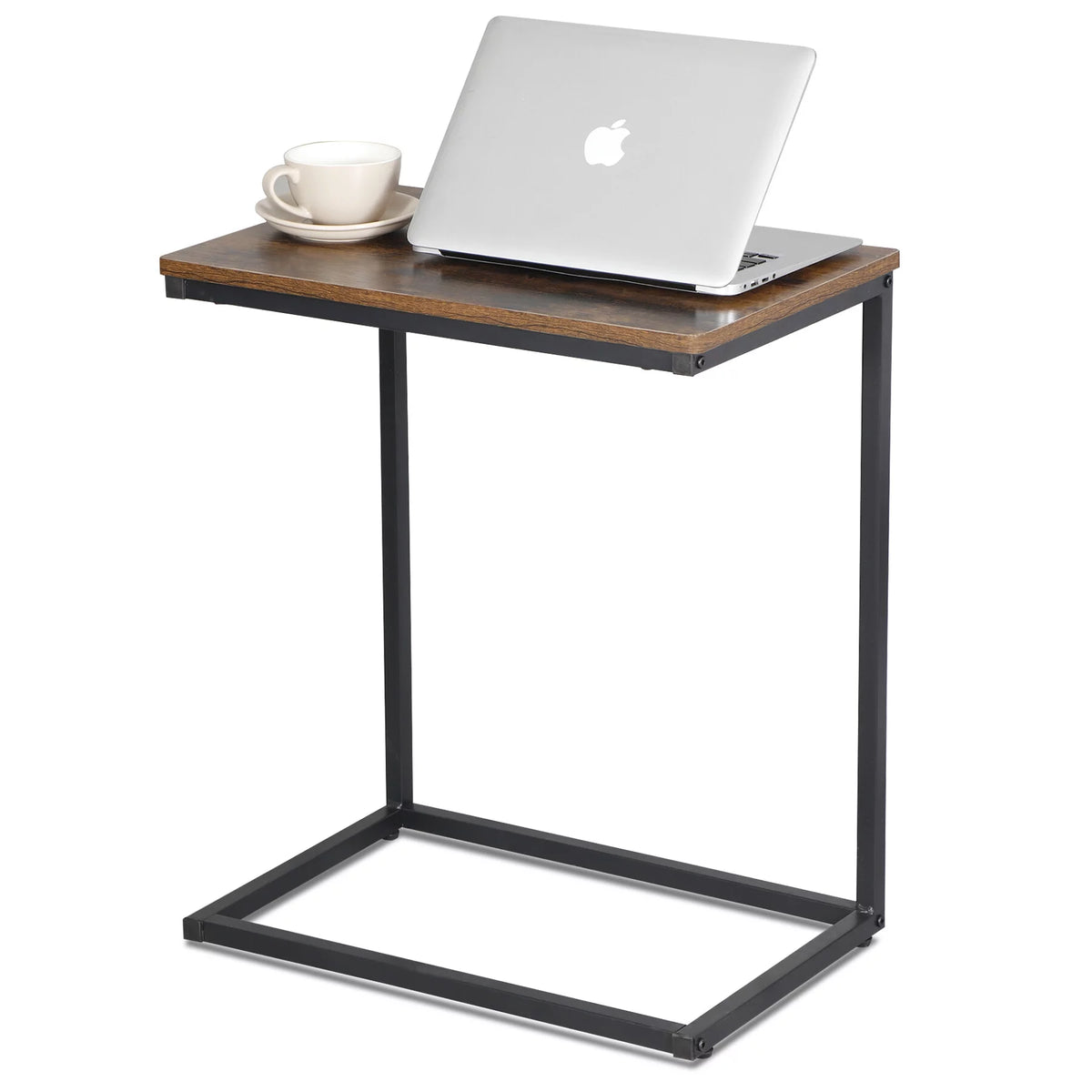 C Shaped End Table with Metal Frame C52353