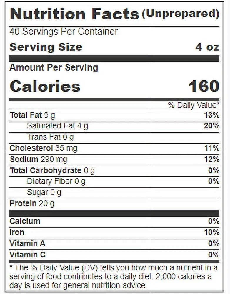 Philly Beef Steak Raw Light Mild, 4 oz D8526