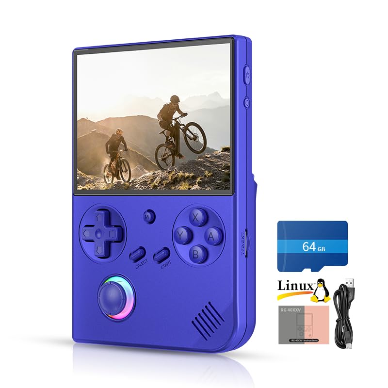 Retro Handheld Game Console 4.0 inch IPS Screen Transparent Black O78427