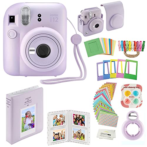 Lilac Purple Instant Camera with Case and Accessory Kit Y58710
