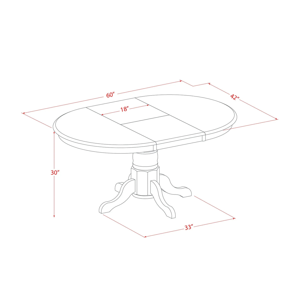 5 Pc Dining Set with Oval Table and 4 Chairs N8194