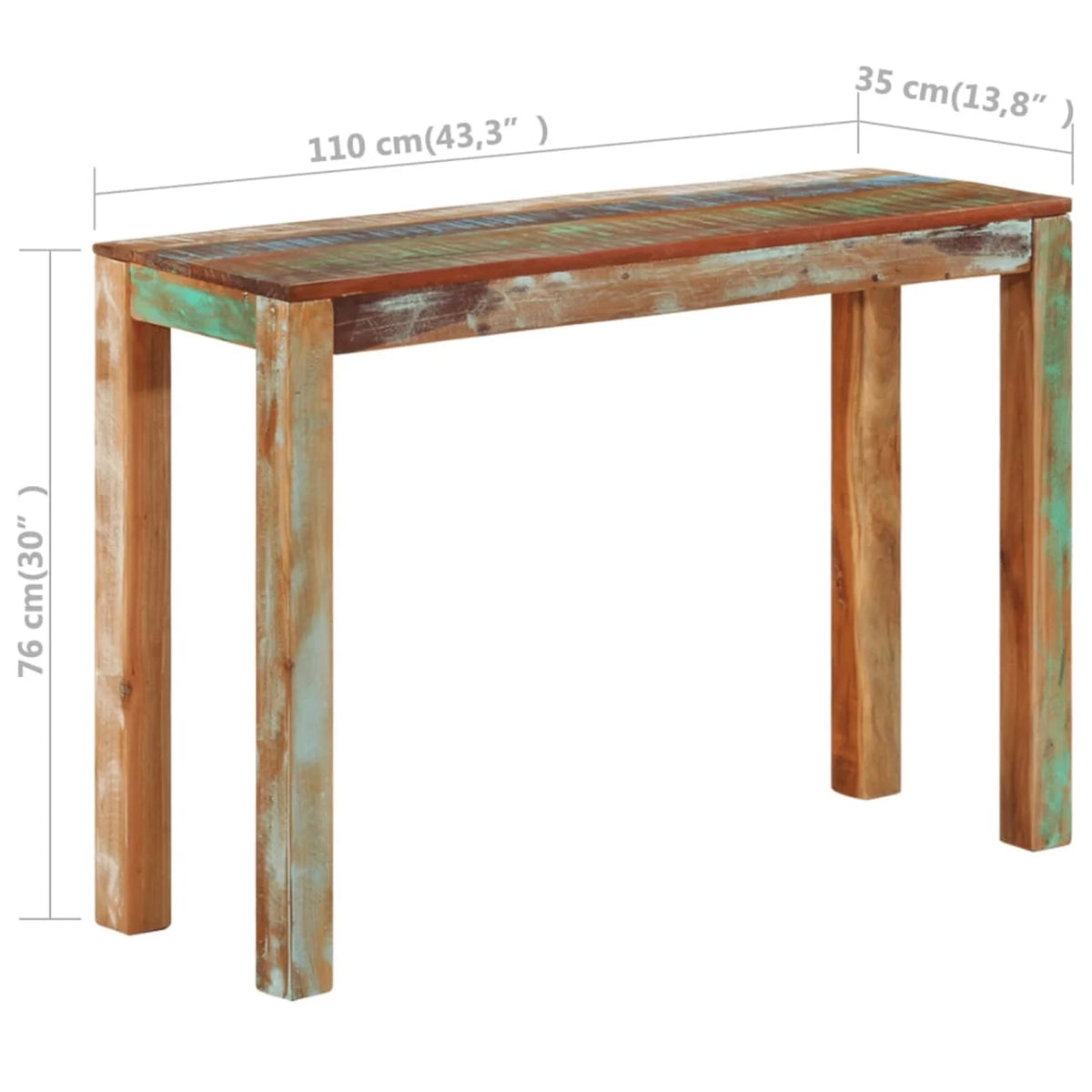 Solid Reclaimed Wood Console Table H8248