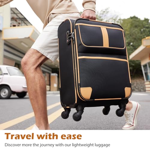 4 Piece Set Expandable Spinner Softshell Luggage S5379