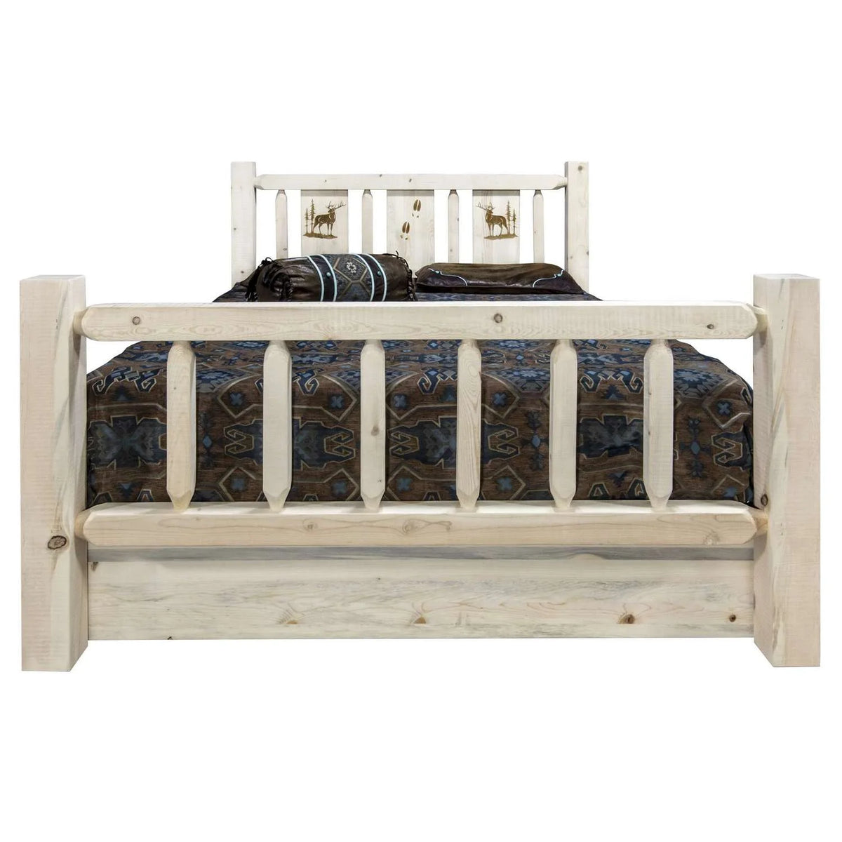 Solid Wood Twin Storage Bed V5455