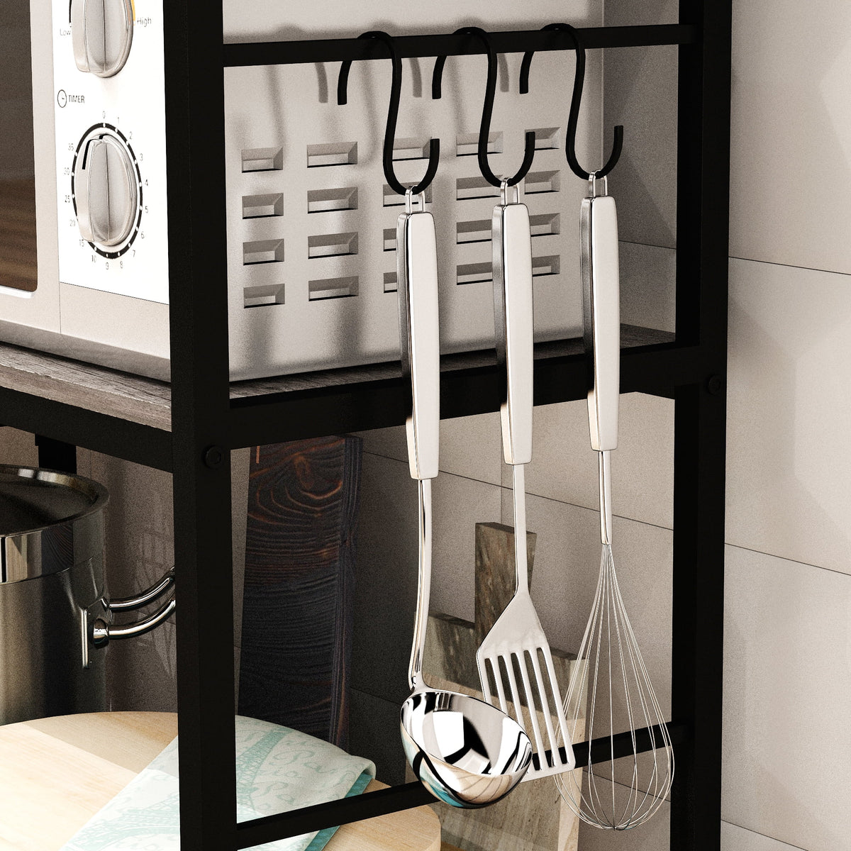 5-Tier Kitchen Bakers Rack with Baskets K228