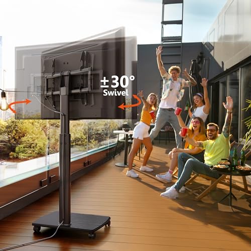 Rolling TV Stand for 32 to 65 Inch TVs with Swivel Mount G122721