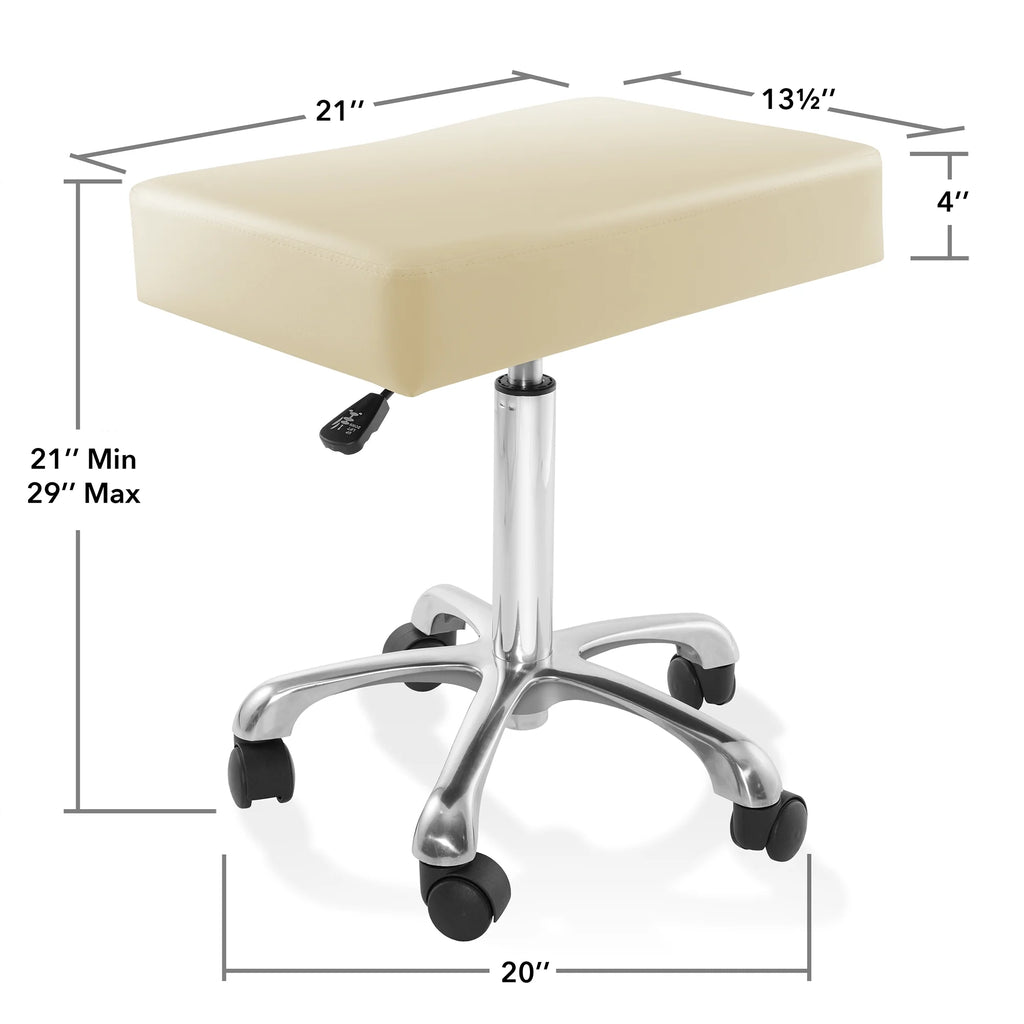 Hydraulic Rolling Salon Stool with Large Seat W481
