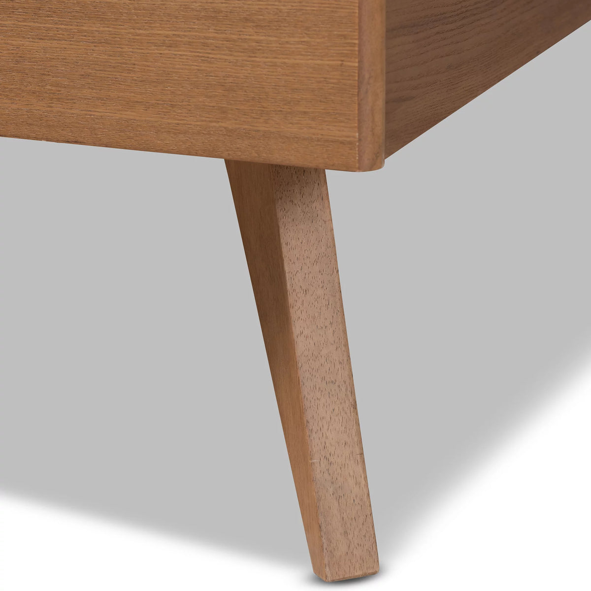 King Ash Walnut Wood Platform Bed G88202