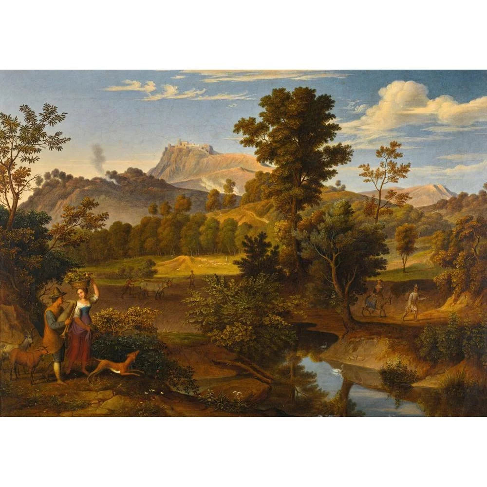 Gold Ornate Wood Frame Double Matted Art Print Y516977