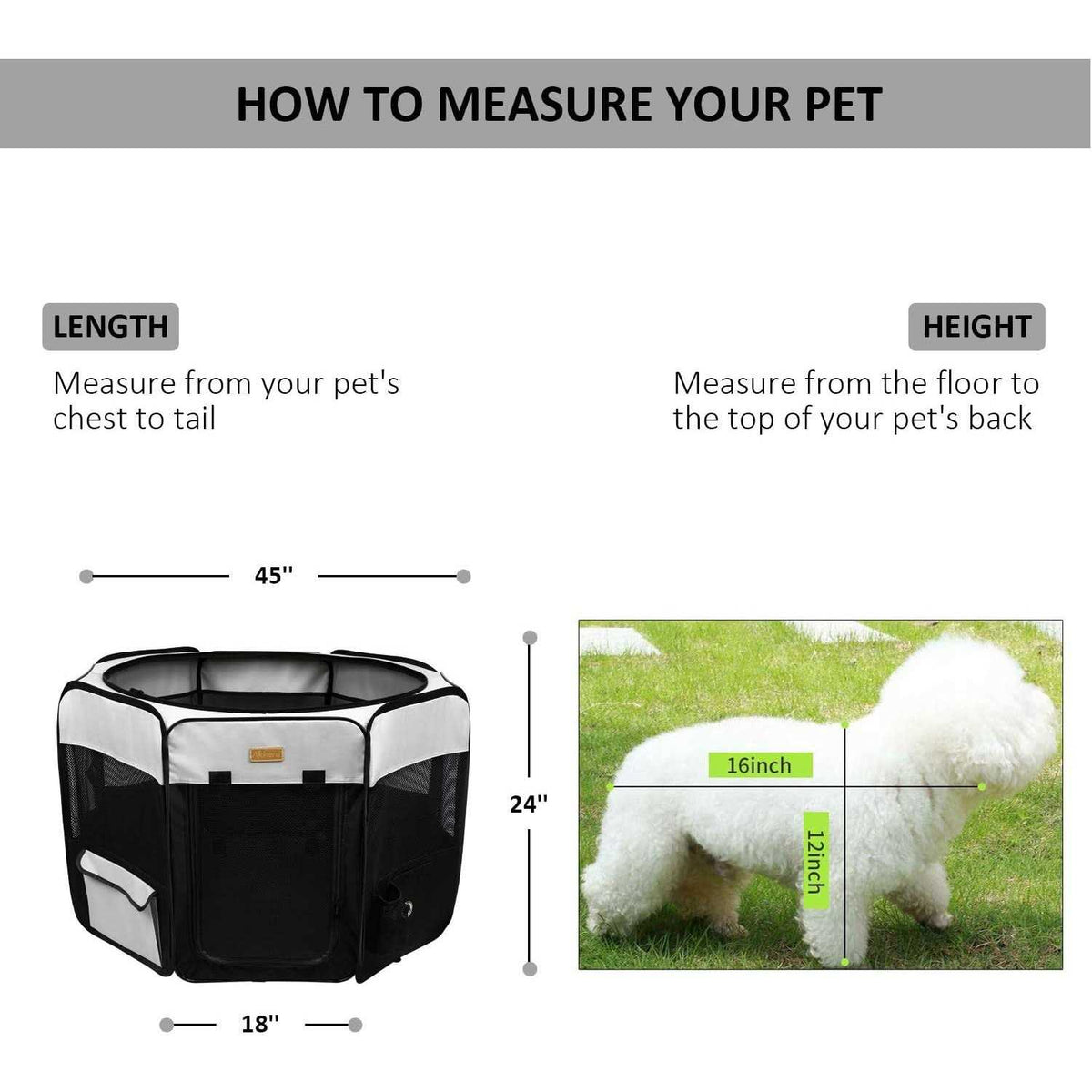 Dog Playpen Portable Pet Play Pen V8040