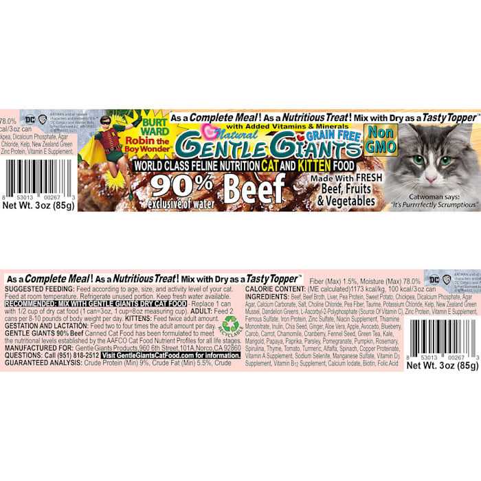Natural Non-GMO Beef Cat & Kitten Can Food O878
