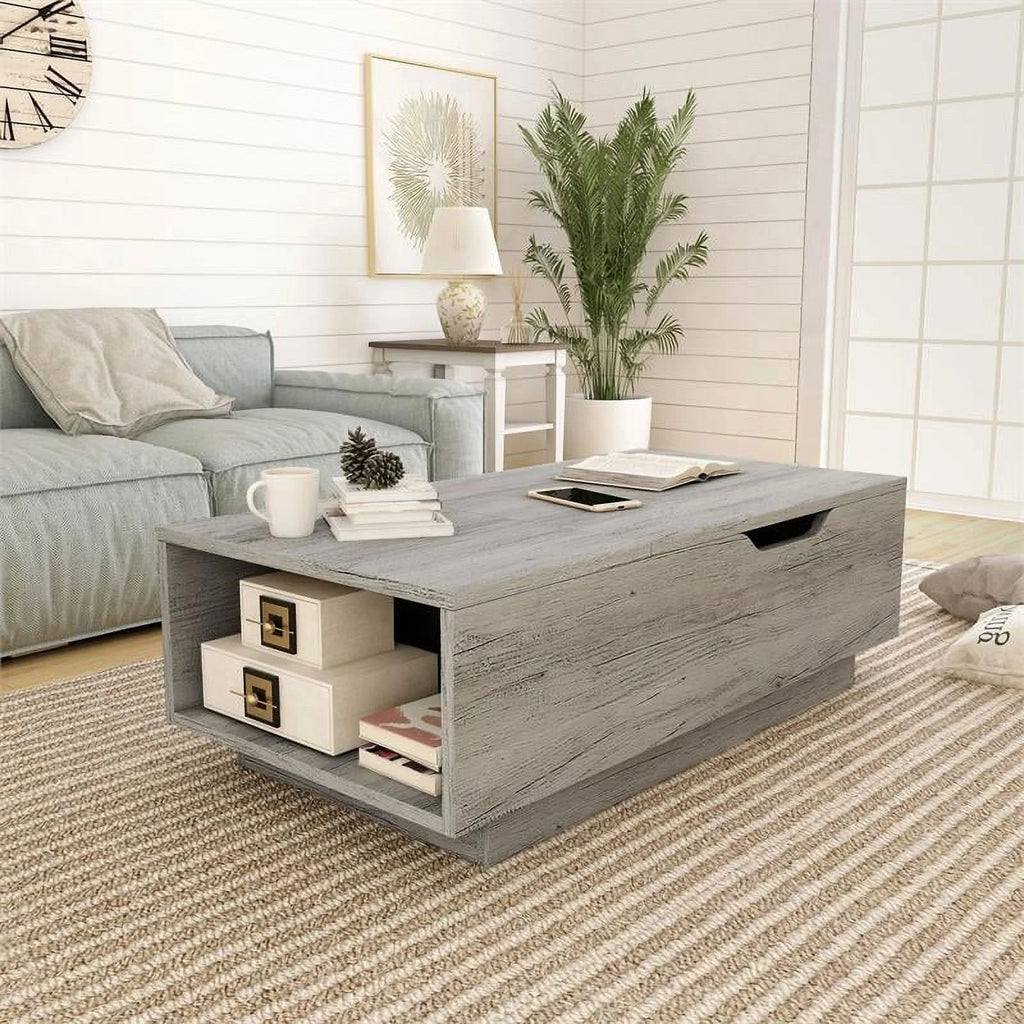 Wood Lift Top Coffee Table in Vintage Gray Oak S579877