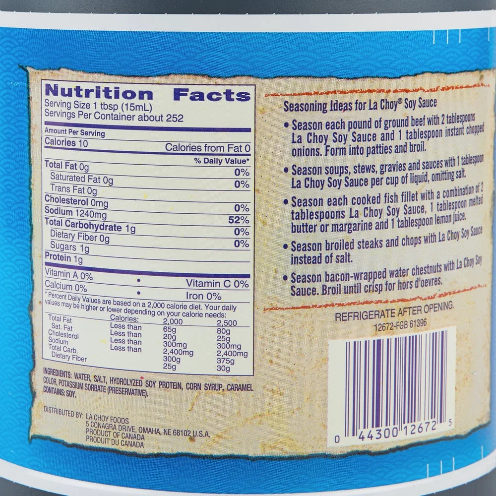Soy Sauce 1 Gallon Bottle D2650