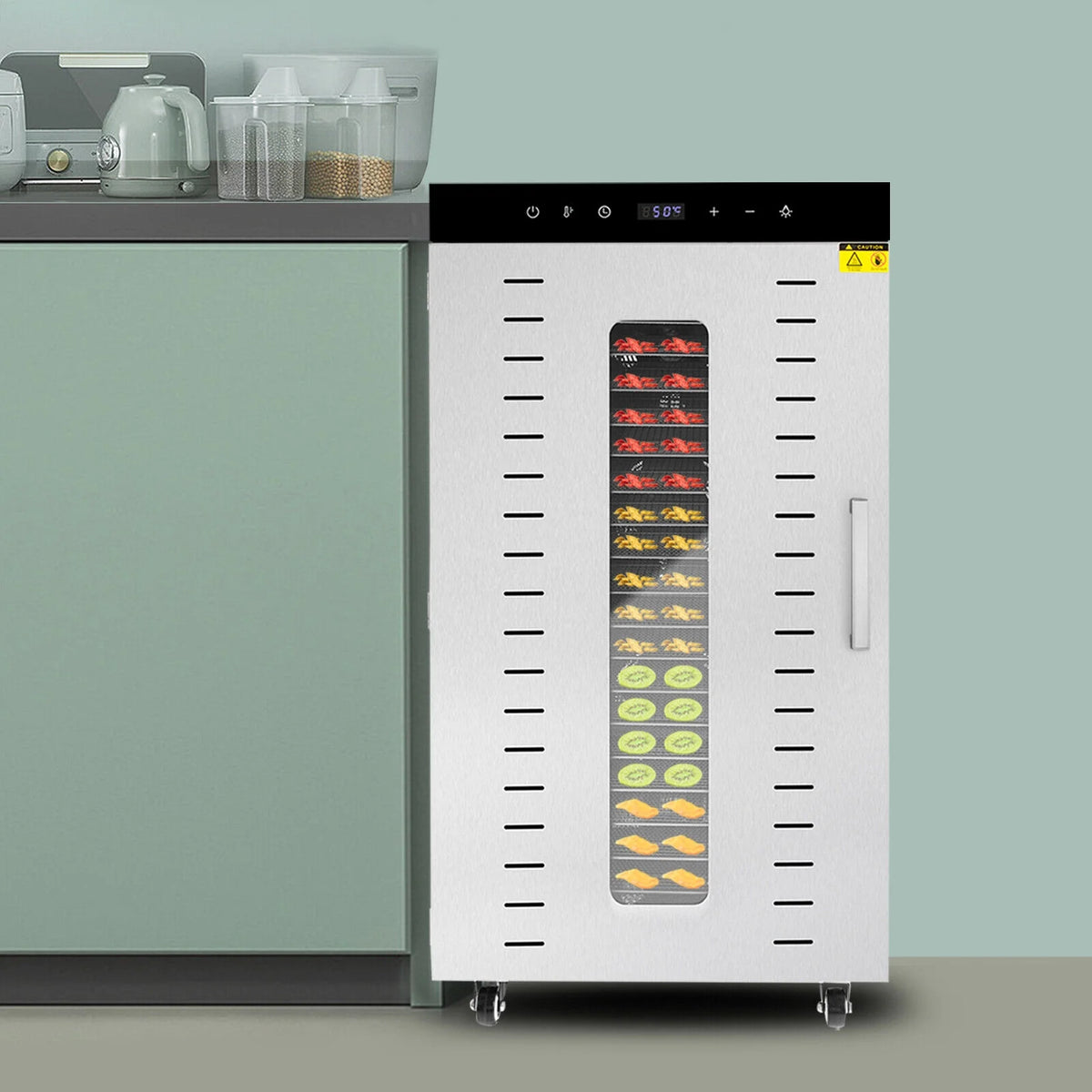 1700W Multi-Tier Electric Food Dehydrator with 20 Stainless Steel Trays M711