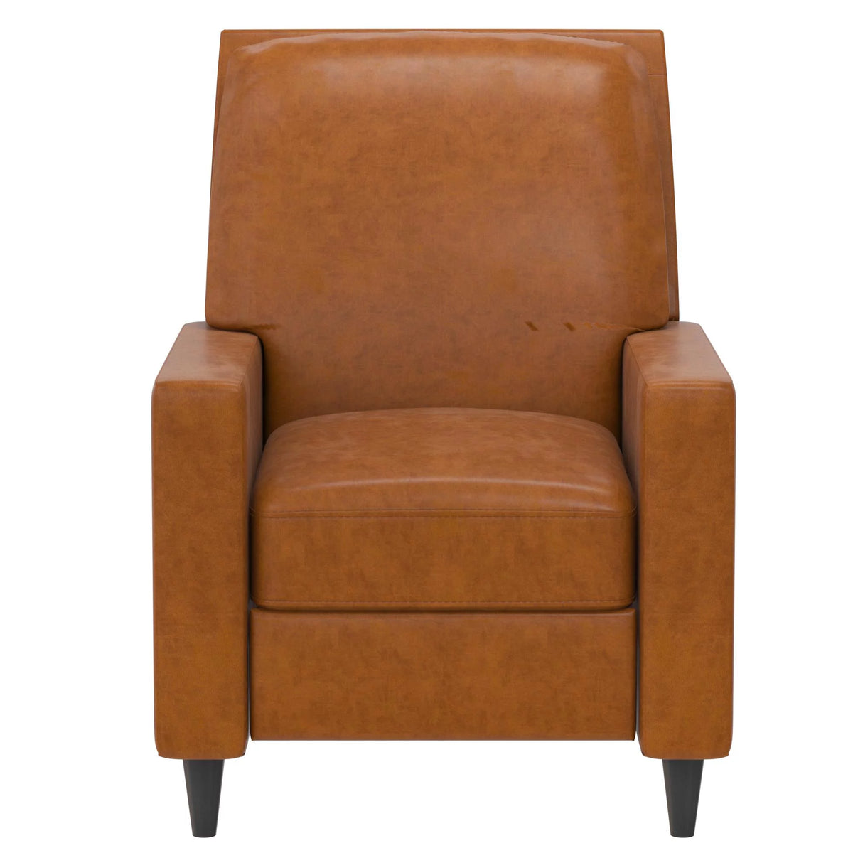 Camel Faux Leather Pushback Recliner P55326