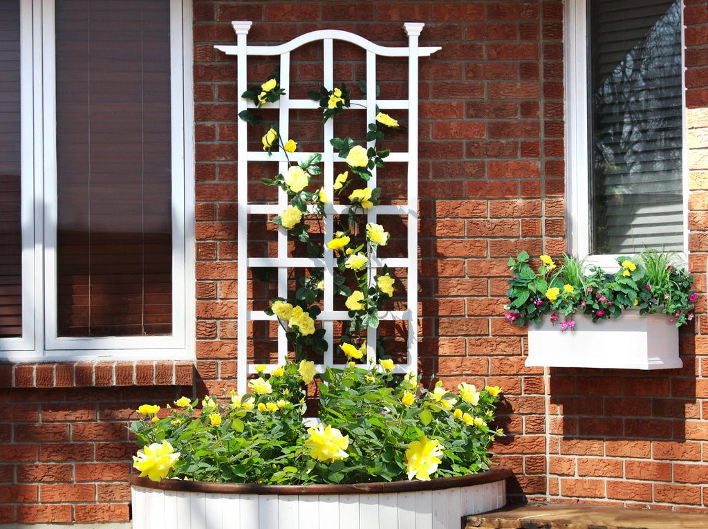 White Vinyl Trellis J394