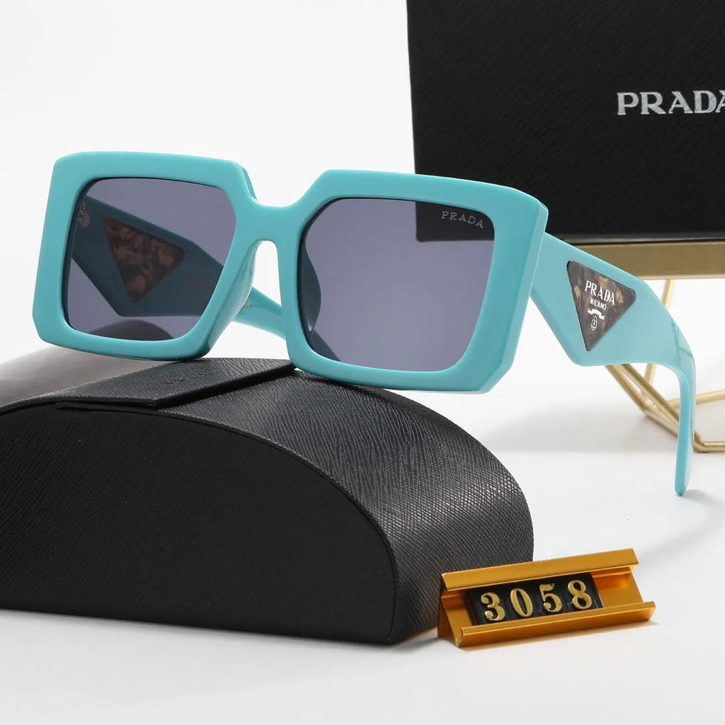 Triangle Letter Leopard Print Polarized Sunglasses T4564