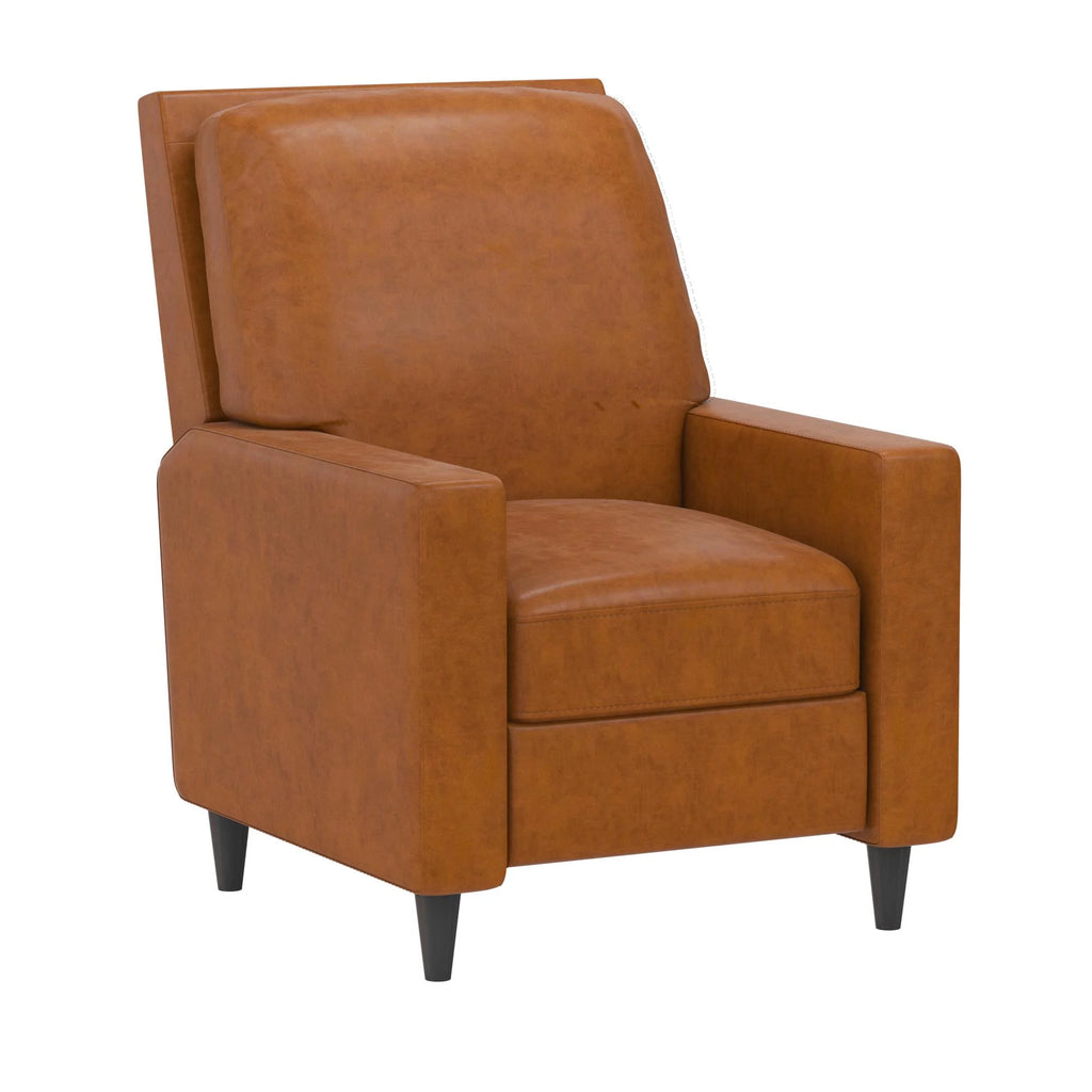 Camel Faux Leather Pushback Recliner P55326