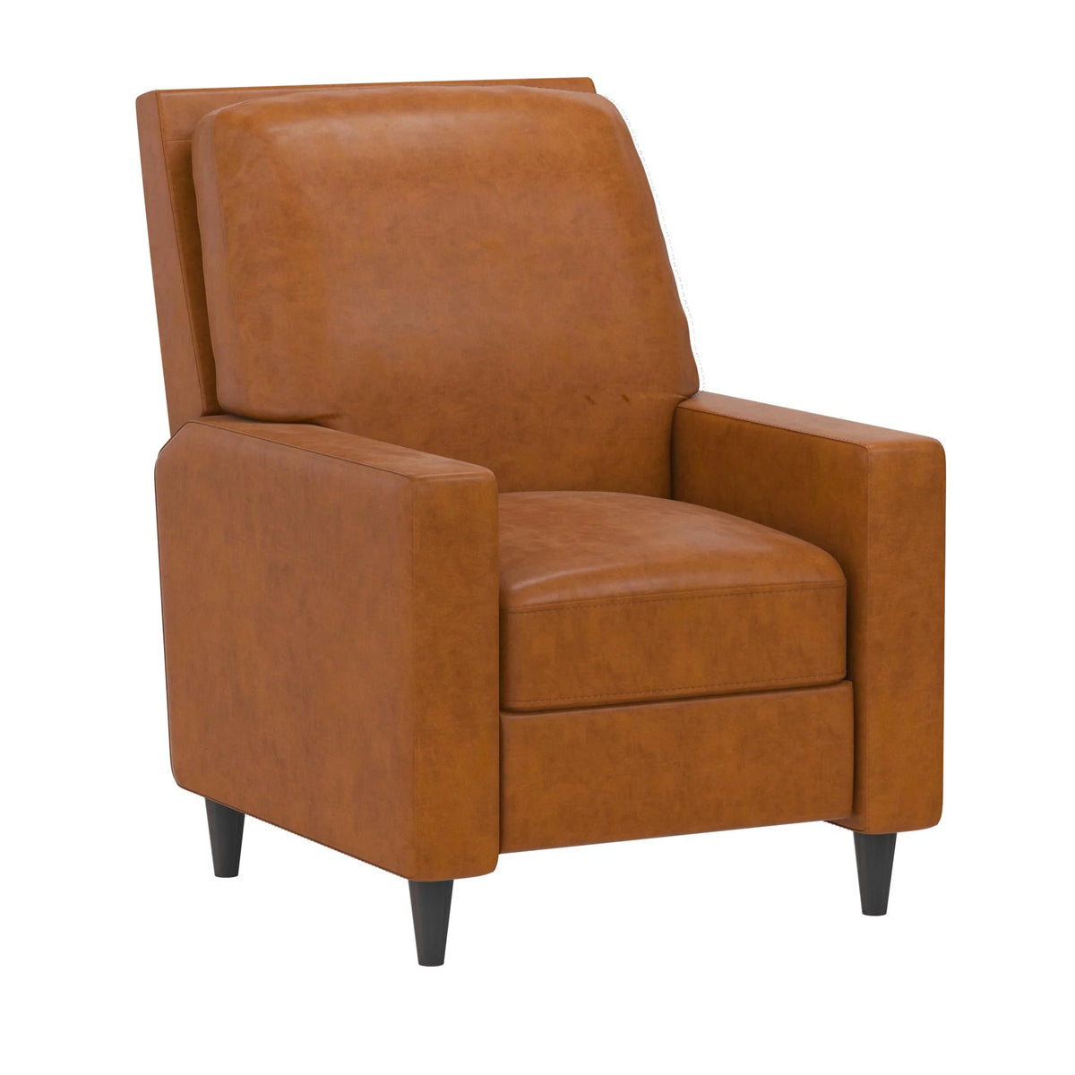 Camel Faux Leather Pushback Recliner P55326
