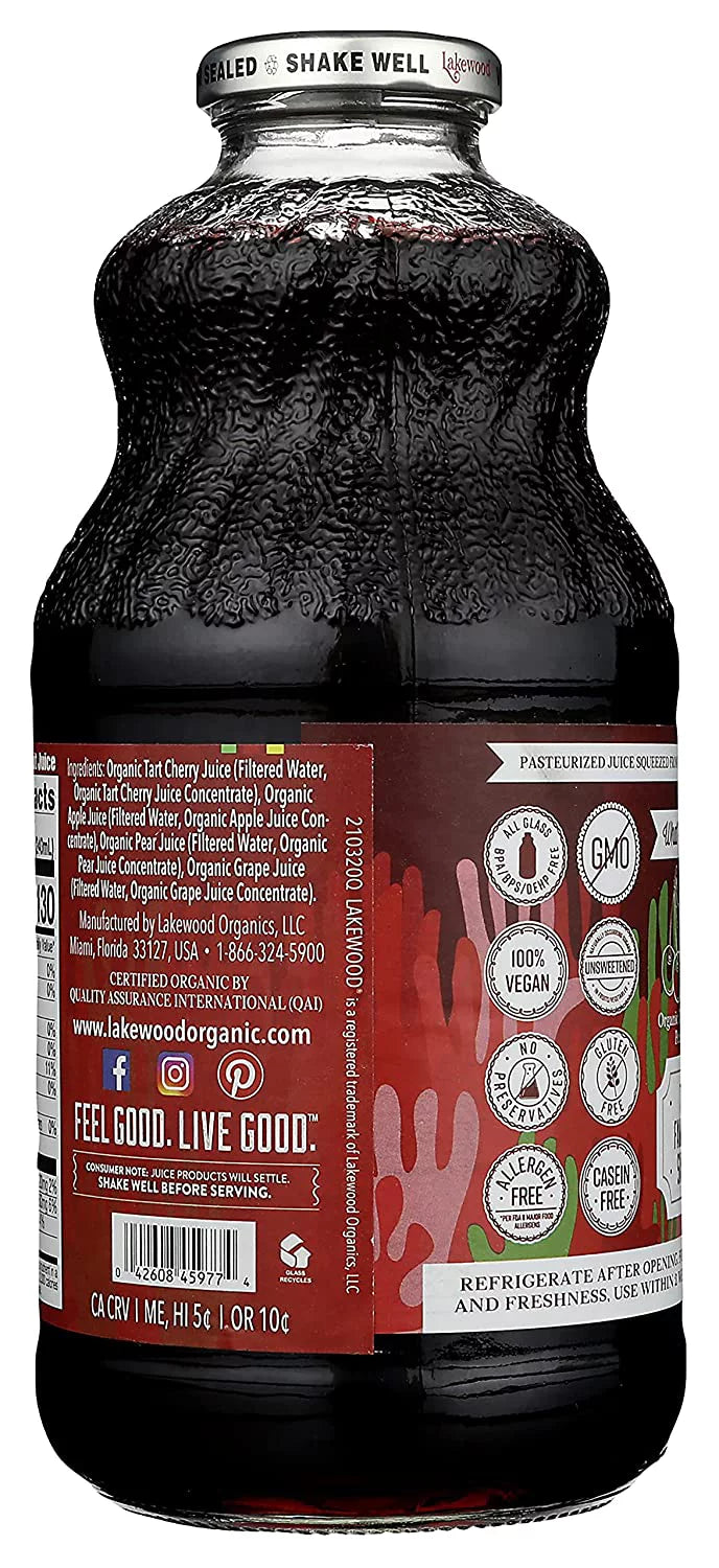 Pure Fruit Juice Nectar Blend No Sugar Added Tart Cherry 32 fl oz Pack of 3 Q37415
