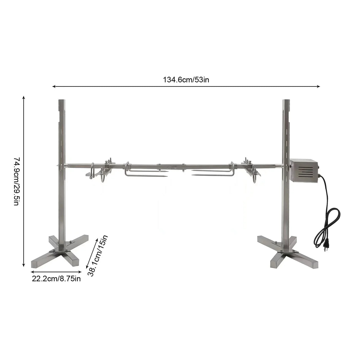 66lbs Large Grill Rotisserie Kit X927