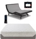 Queen Adjustable Bed with Gel Memory Foam Mattress and Sheets B514029