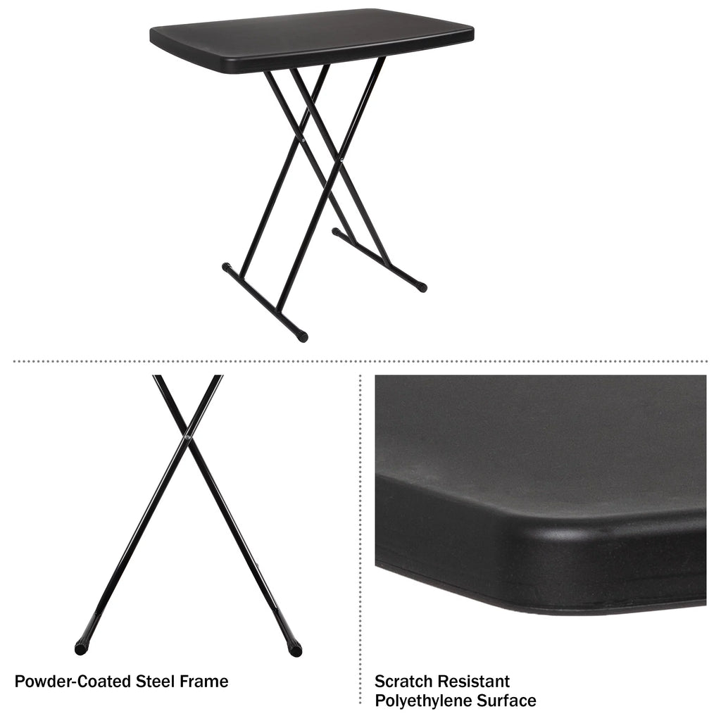 Set of 2 Black Folding Tables Z535