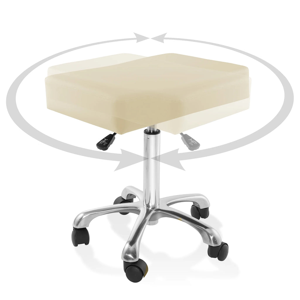Hydraulic Rolling Salon Stool with Large Seat W481
