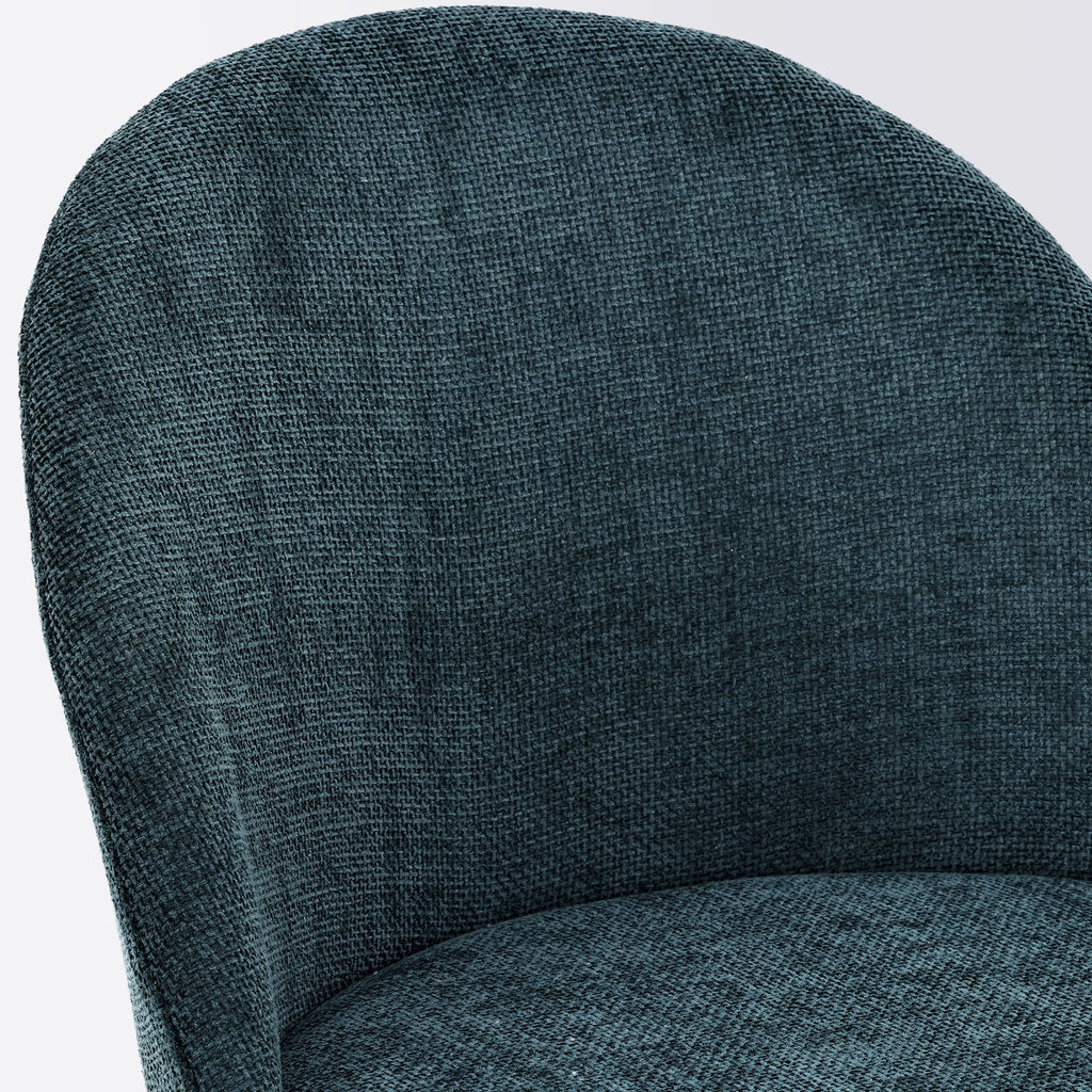Green Linen Fabric Dining Chairs Set of 2 W9459