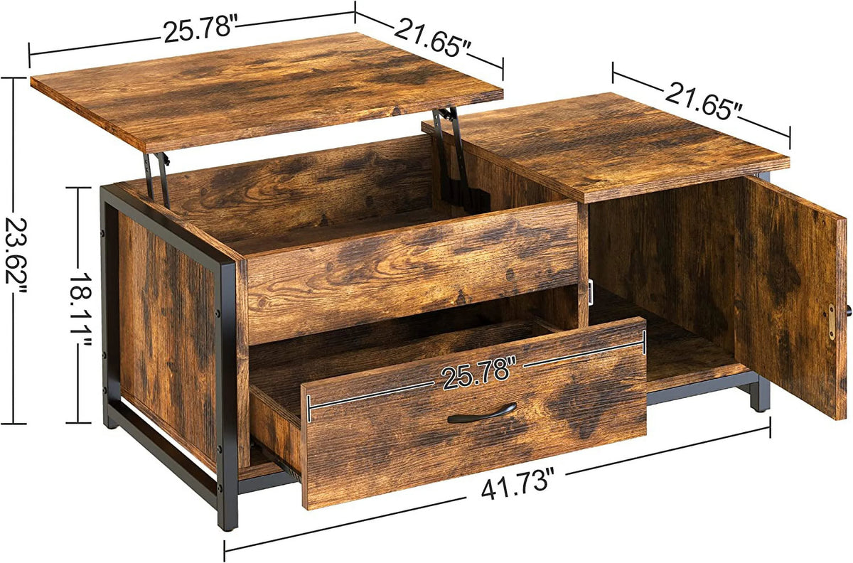 41.7" Lift Top Coffee Table with Storage Drawer Y847